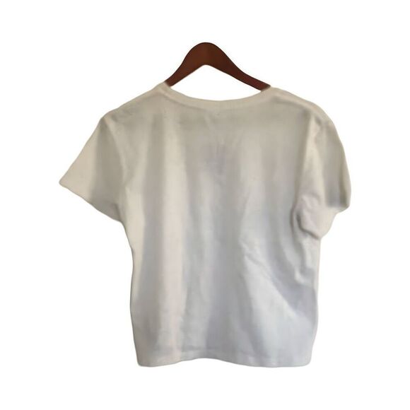 Re/Done 70s Vintage White I Don’t Do Mornings Giraffe Graphic Tee - Size Large - Picture 4 of 7